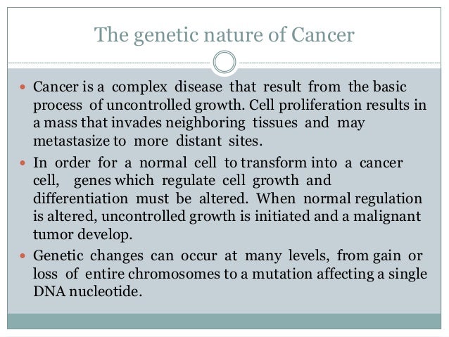Cancer genetics