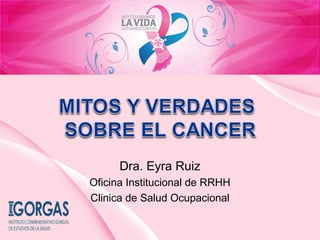 Dra. Eyra Ruiz
Oficina Institucional de RRHH
Clinica de Salud Ocupacional
 