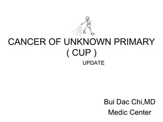CANCER OF UNKNOWN PRIMARY
( CUP )
UPDATE
Bui Dac Chi,MD
Medic Center
 