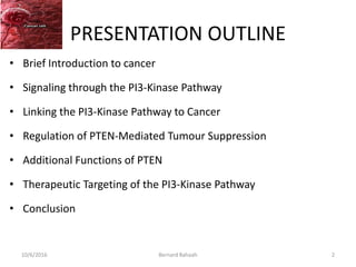 The Pten And Pi3 Kinase Pathway In Cancer Ppt