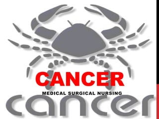 CANCER
MEDICAL SURGICAL NURSING
 
