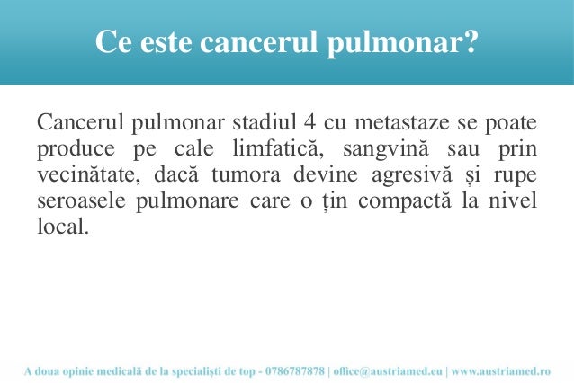 Cancer Pulmonar Ce Este Diagnostic Tratament