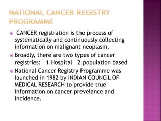 Cancer registry | PPTX