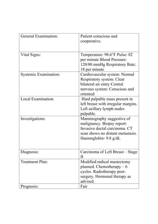 CANCER report.docx a detailed report with proper analysis | DOCX