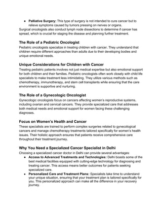 Find the Leading Oncologist in Delhi for Your Cancer Care.docx