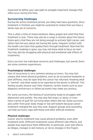 Surviving Some Problem Cancer survivorship | PDF