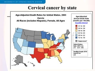 Cervical cancer by state
 