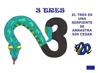 3 TRES
EL TRES ES
UNA
SERPIENTE
SE
ARRASTRA
SIN CESAR
 