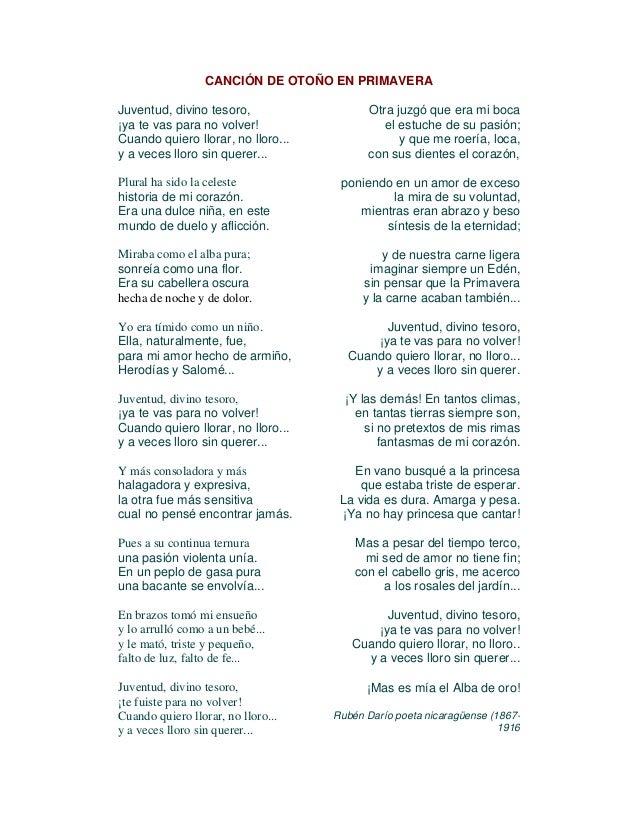 Canción de otoño en primavera Canción de otoño en primavera