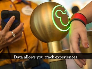 Data allows you track experiences
 