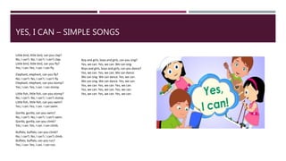 Cancionero Lista De Canciones En Ingles Para Ninos