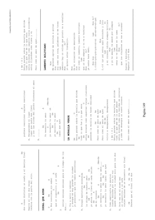 CreatedByeLmUNDOcABEZON©
Pagina149
ABm
doscosasdistintasunsueñoyeldestinofinal
Repiteelcorodosveces
terminaconlapartedelsolo.
IGUALQUEAYER
DEmA
A.Nosconocimossinsaber
DB
queuncigarrilloyuncafe
EmA
D
serianescusasexcusasparaeltiempodelos
dos...
A.Voyasaliracaminar
yaunqueesmuygrandelaciudad
yopresientoquenosvamosaencontrar
CB
B.Porquemantuvisteencendida
EmA
lachispadenuestroamor
A#AGmFm
yoahoratellevoencadalatido
EmA
demicorazon
EmADF#m-Fm
yonecesitotuamordametuamor....
EmGmEmA
yonecesitotuamorigualqueayer
A.Comoexplicartelaemosion
cuandoescucheporfintuvoz
quedodecirertalaciudadsoloparalosdos
A.Otravezenelmismobar
uncigarrilloyuncafe
viejasexcusasdeunencuentrosinfinal
F#AGmFmEm
Parecequealfinallosdos
A
pudimosreaccionarsupimosreaccionar
A.Recuperemosellugar
lugarquenadiemaslleno
yconlasfloresdeljardinfloreceraelamor
B.......
EmA
Yonecesitotuamor
DF#m-Fm
yonecesitotuamoroh
EmGm
yonecisitotuamor
EmA
igualqueayer
LAMURALLAVERDE
AmG
Estoyparadosobrelamurallaquedivide
AmG
todoloquefueyloquesera
AmG
estoymirandocomoaquellasviejasilusiones
AmG
pasandolamurallasehacenrealidad
EmAm
Perocomoelamordeayer
EmAm
Perocomoelamordeayer
EmAmG
volvioadesaperecer,desaparecer
(Am-G)
Estoyparadosobrelamurallaquedivide
todoloqueamedeloqueamare
estoymirandocomomisheridassecerraron
ycomosedesangraunnuevocorazon
Perocomoelamordeayer........
(Am-G)
Estoyparadosobrelamurallaquedivide
todoloquefuedeloquesera
estoymirandocomoaquellaviejasicodelia
estoyfijandomecomovieneyva
Perocomoelamordeayer........
LAMENTOBOLIVIANO
Mim
Mequierenagitarmeincitanagritar
Sim
soycomounaroca,palabrasnometocan
Lam
adentrohayunvolcánqueprontovaaestallar
MimSi7
yoquieroestartranquilo.
Mim
Esmisituaciónunadesolación
Sim
soycomounlamento,lamentoboliviano
Lam
queundíaempezóynovaaterminar
MimSi7
yanadiehacedaño.
MimSimLamMimSi7
1.-)Uoh-yoh-yoh-yoh-oh-oheh-eh-eh-eh-yeh
MimSim
2.-)Y(yoya)estoyaquíborrachoyloco
LamSi
ymicorazónidiotasiemprebrillara
MimSi
yyoteamaré,teamaréporsiempre
Lam
nenanotepeinesenlacama
MimSi7
quelosviajantessevanaatrasar
Punteo2Estrofas
Repetir1-2-2Mim
 