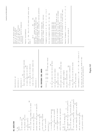 CreatedByeLmUNDOcABEZON©
Pagina165
ELAGUIJON
CDm
Mujer
GCAm
nomedejesasí
Dm
nomedejestansolo
GC
noquierosufrir
DmGCAm
vivir,todoestetiemposintuamor
Dm
mehasidotandificil
GC
porqueestoyheridoporunaguijón
Am
queestodotucariño
Dm
yseclavótanfuerte
GC
enestecorazón
Estribillo1
Fa
Ytumiradalallevoencima
CAm
lallevoatadaamicorazón
Dm
yparasiempresevaconmigo
G
estáclavadacomounaguijón
CDmGC
Mujer,nomedejesasi
AmDmGC
nomedejestansolo,noquierosufrir
AmDmGC
viviresmiamor,unatorturaparami
AmDmG
sivosnoestasconmigo,nopuedodormir
CAm
nopuedorespirar,Prefieroyodejar
Dm
queelaguijonmemate,
C
yasiprontoolvidar
Estribillo1x2
Estribillo1
Estribillo2
GFa
Peroestaheridaquellevoencima
CAm
nopesanadasoloesdolor
Dm
ytodoelpesodetumentira
G
todalavidavaaestarsobrevos
Estribillo1
ELCRUCERODELAMOR
Intro:C–Dm–Em–Dm
C–Dm–Em–C#Tododosveces
CAm
Sefueelamorsefuesolomedejo
F
Losanillosdemisdedos
Fm
Derepentesellevo
CAm
Adiosamoradiosynovuelvasmas
F
Yosabiadesdesiempre
Fm
Queestoterminabamal
CAm
Ynuncamevuelvoaenamorar
F
Niportodoelorodeestemundo
Fm
Esonomepasamas
Instrumental:C–Am–F–Fm–C#-Introx2
Elcieloestanazulytanverdeelmar
Lasestrellasquepresencia
Quenimedejanpensar
Adiosmireinaadios
Estaeslacanción
Poreldiaquesehundio
Elcrucerodelamor
Ynuncamevuelvoaenamorar
Lalalalala
RepiteInstrumental
Am–D–Bm–Emx6(Elrestotodosobreesta
base)
AmDBmEm
Quieremeaunquemehagasmal
Adiosamoradiosyanovuelvasmas
Quiéremeaunquemehagasmal
Soledadtellamas,soledadnovuelvasprefiero
llorar
Quiéremeaunquemehagasmal
Soledadtellamas,soledadnovuelvas
Trompeta(notas):A–A–A–C–E–Dx2
SolodetrompetasobreAm–D-Bm–Em
Quiéremeaunquemehagasmal
Quiéremeaunquemehagasmal
Quiéremeaunquemehagasmal
Elcieloestanazulytanverdeelmar
Perodentrodetusojossenotalasoledad
Quiéremeaunquemehagasmal
Adiosmireinaadiosestaeslacanción
Poreldiaquesehundioelcrucerodelamor
RepiteTrompeta(notas):A–A–A–C–E–D
TerminaconacordeG
 