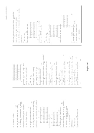 CreatedByeLmUNDOcABEZON©
Pagina247
notehacenllorar.
C7
Mehandichoqueeneselugar
FFm
telapasasrecostadaenlaarena,
CG(G*)
poniendoavisos,mujercondena
C
alquelahagasudar.
C7
Noséporquéesanecesidad
FFm
deviajartanlejosdelarealidad,
CG
poniéndoteunacaretasenelcorazón
CC7
e-|---0----|---0-----
B-|----1-1-|----1-1--
G-|--0--0--|--4--4---
D-|--------|---------
A-|-3------|-3-------
E-|--------|---------
pretendesolvidar.
C
e-|-0----0----|---
B-|-1--1--1---|---
G-|-0---0--0--|---
D-|-2---------|---
A-|-3---------|-3-
E-|-x---------|---C7
ElpasacalleenCampichuelo
FFm
aquellasnochesquebajounpañuelo
CG
medecías'Miamor,yonunca
C(arpegiado)
tevoyacambiar'.
ESTRIBILLO
C7
Prefiero
FFm
naufragarenestemarde
e-|------------------
B-|------------------
G-|-0--0--0--0-------
D-|------------------
A-|--3--3--3--3------
E-|------------------
CA
corcheaslo-cas-de-atar
FGC
hastatusbesosolvidar.
C7
Prefiero
FFm
perdereltiempotomando
CA
unascopasdebarenbar
FGC
ynuncanuncadespertar.
-------(INTRO)-------
CC7
TendríaquehaberlehechocasoaJoaquín
FFm
cuandodijoloquedijoesavez
C
cuandoesamujer
G(G*)CC7
seibadándolelaespalda.
CC7
Tendríaquehaberlehechocaso,
F
yasísaberbien
FmC
cómoeraenrealidad
G(G*)CC7
tufrente,tulenguaytufalda.
CC7
Porsuertemesubíauntranvía
FFm
justocuandomeibaaataralasvías,
C
quemedijo'Campeón,
G(G*)CC7
puedoayudarteentuelección'.
CC7
Peroteadviertoqueestetrenconsejero,
FFm
quenosabeloqueesmiraratrás,
CGC
mehadichoqueentuestaciónnovaaparar.
ESTRIBILLO
C7
Prefiero
FFm
naufragarenestemarde
e-|------------------
B-|------------------
G-|-0--0--0--0-------
D-|------------------
A-|--3--3--3--3------
E-|------------------
CA
corcheaslo-cas-de-atar
FG(G*)C
hastatusbesosolvidar.
C7
Prefiero
FFm
perdereltiempotomando
e-|-------------
B-|-------------
G-|-0--0--0--0--
D-|-------------
A-|--3--3--3--3-
E-|-------------
CA
unascopasdebarenbar
e-|-------------
B-|-------------
G-|-0--0--0--0--
D-|-------------
A-|--3--3--3--3-
E-|-------------
FG(G*)CC7
ynuncanuncadespertar.
FGC(G-C)
ynuncanuncadespertar.
(G*)=320005
 