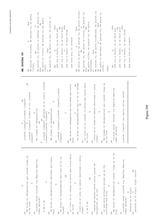 CreatedByeLmUNDOcABEZON©
Pagina308
E
am
Mediceneldesaparecidoquecuandollegaya
sehahido
E
am
volandovengovolandovoydeprisadeprisa
rumboperdido.
EamEam
E
am
Mediceneldesaparecidofantasmaquenunca
está
E
am
mediceneldesagradecidoperoesanoesla
verdad
dm
am
yollevoenelcuerpounmotorquenuncadeja
derolar
E
am
llevoenelalmauncaminodestinadoanúnca
llegar.
EamEam
dm
am
Cuandomebuscannúncaestoycuandome
encuentranyonosoy
E
am
elqueestáenfrenteporqueyamefuí
corriendomásallá.
E
am
Mediceneldesaparecidocuandollegayaseha
hido
E
am
volandovengovolandovoydeprisadeprisa
rumboperdido.
E
Perdidoenelsiglo
amEam
perdidoenelsiglo,sigloveinte
Eam
¿cuándollegaré?,¿cuándollegaré?
Eam
¿cuándollegaré?(rumboal21)¿cuándo
llegaré?
E
Mellamaneldesaparecido
am
Eam
¿cuándollegaré?(perdidoenelsiglo)¿cuándo
llegaré?,¿cuándollegaré?
E
Mellamaneldesaparecido
amE
am
¿cuándollegaré?,¿cuándollegaré?,¿cuándo
llegaré?
E
am
Mediceneldespaparecidofantasmaquenúnca
está
Eam
mediceneldesagradecidoesanoeslaverdad
dm
am
yollevoenelcuerpounmotorquenuncadeja
derolar
E
am
llevoenelalmauncaminodestinadoanúnca
llegar.
E
am
Mellamaneldesaparecidoquecuandollegaya
sehahido
E
am
volandovengovolandovoydeprisadeprisa
rumboperdido
¿cuándollegaré?(serepitevariasveces)
MEGUSTASTU
BmAMim
Megustanlosaviones,megustastú,megusta
viajar,
BmA
Megustastú,megustalamañana,megustastú,
MimBm
Megustaelviento,megustastú,megusta
soñar,
AMim
Megustastú,megustalamar,megustastú
BmAMim
Quévoyahacer,jeneSaidpaz
Bm
Quévoyahacer,jeneSaidplus
AMim
Quévoyahacer,jeseisVerdú
Quéhorason,micorazón
BmAMim
Megustalamoto,megustastú,megustacorrer,
BmA
Megustastú,megustalalluvia,megustastú,
MimBm
Megustavolver,megustastú,megusta
marihuana,
AMim
Megustastú,megustacolombiana,megustastú,
BmAMim
Megustalamontaña,megustastú,megustala
noche...
CORO:
BmAMim
Quévoyahacer,jeneSaidpaz
Bm
Quévoyahacer,jeneSaidplus
AMim
Quévoyahacer,jeseisVerdú
Quéhorason,micorazón
 