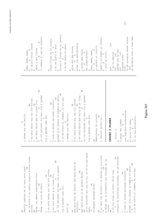 CreatedByeLmUNDOcABEZON©
Pagina365
Gm
Rebotínrebotándelaveraveraland
FGm
delapistaalacabinacuantosbichostiene
encima
Gm
Tengolosdedossupersensitivos
FGm
TengolosojosdeDarin
CGm
Yenestadanzasoyreysincorona
CGm
yenestadanzaqnotienefin,
FED#
yovoysaltandosinpar,voyaquedar
D
voyaquedarcomoAlí
Riffx2
Gm
Queestaminamebuscó,queestaminame
encontró,
FGm
queestaminanomequieredejar,
Gm
yonoentiendoquehayenmi,yonosequepasa
aquí,
FGm
solamentedejenmemirar
Gm
Yyocasisoydoctoraynoduermoniunahora
FGm
avecesveoalbisabueloconDorregoenla
cocina
Gm
yyosoyclop,elnuevochicotop,
FGm
arrancoelmiercolessaliendo,delaoficina
CGm
Ytodoelmundosaltandocontento
CGm
porqueallaafuerateesperaelpaís,
FED#
yyomeelevoalcompás,djsinpaz
D
ydesdeacaveoBerlin
CGm
Yenestadanzasoyreysincorona
CGm
yenestadanzaquenotienefin,
FED#
yovoysaltandosinpar,voyaquedar
D
voyaquedarcomoAlí
CGm
Ytodoelmundosaltandocontento
CGm
porqueallaafuerateesperaelpaís,
FED#
yyomeelevoalcompás,djsinpaz
D
ydesdeacaveoBerlin
CGm
Yenestadanzasoyreysincorona
CGm
yenestadanzaquebailoenunring,
FED#
yovoysaltandosinpar,voyaquedar
D
voyaquedarcomoAlí
Gm
Emborracharmicorazón
FGm
yrebotarquieroyo...
CRUCESYFLORES
Intro:A
A
Apesardeltiempo
GEA
nosseguimosconfundiendo
A
elpolvonostapa,
GEA
sinohaymovimiento.
A
Dame,dame,dame,
GEA
yoquieroestarcuerdo
A
vamosaserlibres
GEA
siamamosloqueesnuestro.
A
Tengofloreseneljardín,
GEA
amímegustamipaís.
A
Crucesyfloreseneljardín,
GA
amímeduelemipaís.
A
Lejosdelquehiera,
GEA
estanlossentimientos
A
ymuchomaslejos
GEA
delsometimiento.
A
Dame,dame,dame,
GEA
yoquierounindicio
A
repetirelmamboescrecer,
GEA
osóloesvicio.
do5la5
Yyanoimporta
do5la5
adondevostevas
do5la5
algunascosas
sol5re5
nosearreglandesdeafuera
mi5
searreglanacá,ynadamás…
 