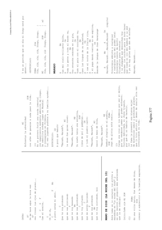 CreatedByeLmUNDOcABEZON©
Pagina377
INTRO
A7
Semehaceagualabocaves
A7
veollorartusojosdeplacer...
ACDF
Caeelaceite…
C
Ohohoh,
CFBb
apuntoestásmiamor…
C
Quetevoyprobando
C
quemevassintiendo
F
quetevoybesando
Bb
quemevasmordiendo
C
quetevoycortando
C
quemeestáshaciendo
F
quemevasprobando
Bb
quetevoysirviendo.bis
MANODEDIOS(LANOCHEDEL10)
Estetemaselocantaronlospi0j0sa
maradonaen"lanochedeldiez"y
esunaversionunpoquitomásacelerada
queladerodrigo:
Intro:fa#msimMiDO#
(1)
FA#m
Enunavillanació,fuedeseodeDios,
SIm
crecerysobreviviralahumildeexpresión.
MI
Enfrentarlaadversidad
DO#
conafándeganarseacadapasolavida.
(1)
Enunpotreroforjóunazurdainmortal
conexperienciasedientaambicióndellegar.
DecebollitasoñabajugarunMundial
yconsagrarseenPrimera,
talvezjugandopudieraasufamiliaayudar...
ESTRIBILLO:
LA
Apocoquedebutó
"Maradó,Maradó",
MI
ladosefuequiencoreó:
"Maradó,Maradó".
RE
Susueñoteníaunaestrella,
DO#
llenadegolygambetas...
LA
ytodoelpueblocantó:
"Maradó,Maradó",
MI
naciólamanodeDios,
"Maradó,Maradó".
RE
Sembróalegríaenelpueblo,
DO#FA#m
regódegloriaestesuelo...
(1)
Cargaunacruzenloshombrosporserelmejor,
pornovendersejamásalpoderenfrentó.
Curiosadebilidad,siJesústropezó,
porquéélnohabríadehacerlo.
(1)
Lafamalepresentóunablancamujer
demisteriososaboryprohibidoplacer,
quelohizoadictoaldeseodeusarlaotravez
involucrandosuvida.
YesunpartidoqueundíaelDiegoestápor
ganar...
(ESTRIBILLO)
FA#mSIm
Olé,olé,olé,olé,Diego,Diego.|
|
MIDO#|x2
Olè,olé,olé,olèDiego,Diego.|
MARADO
ABb
Caedelcielobrillantebalón,
ACm
Todalagenteytodoelmundove,
ABb
Unarevancharedondaensupie,
ACm
Todoelpaísconelcorriendova,
ABb
Caenlastropasdesumajestad,
ACm
YcaeelnortedelaItaliarica,
ABb
Yelpapadandovueltasnoseexplica,
ACm
MuerdelalenguadeJoaoHavelange
ABbACm
Maradó,Maradó....Maradó,Maradó(repite)
Rinoscopiaembisteacualquier
Acualquierquiadelpoderletal
Rinoscopiacuernodemarfil
Filoplatinoparareventar
Ylachampañaquedescorchanhoy
Guardenloscorchosparaunbotehacer
Quevieneelríodelhambreylased
Yyanohaygolesquedendemorfar
Maradó,Maradó....
 