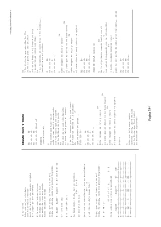 CreatedByeLmUNDOcABEZON©
Pagina384
E(ybase)
Hubounamujerolvidada
quetucorazónrescató
perodelacrinunaespadacolgaba
sinjugaryasosperdedor.
Ellaeraunasobreviviente
enmediodetodoesemar
enmediodetodaesagente
nuncadejarásdenadar
Digo,quedigo,unbuendiadesol
digo,miamigo,nadaquepensarhoy(bis)
EEadd9Eadd9+Eadd9EE7(E7EE7E)
G7(F7E7)(x2)
EEE9+E9+(x2)
E
Lamamadijo:hijo,hayunhechizo
E9+E9+E
eneseríodesal
perovosnoescuchaste,vosnoescuchaste
E9+E
yelríosedejótomar(bis)
Digo,quedigo,unbuendiadesol
digo,miamigo,nadaquepensarhoy(bis)
EF7F#7G7
G7G7G7G7EEE
Girasobrelosotrosbrazos(bis)
Eadd9Eadd9+E7E9+
e|-----2-----|------3-----|---0-----3b-----
B|-----0-----|------0-----|---3-----3b-----
G|-----1-----|------1-----|---1------------
D|----(2)----|-----(2)----|--(2)-----------
A|----(2)----|-----(2)----|--(2)-----------
E|----(0)----|-----(0)----|--(0)-----------
REGGAEROJOYNEGRO
BbF#
Ohohuhoh
EbBb
ohuhohoh(bis)x2
PUENTE
(Bb-C-G-Bb-C-G)
G
Unanochequehizocalor
soñétumarazultransparente
fuetanclaroquemeacordé
delabellezadetugente
Eb
Deldondenoserindiferente
sihacefaltaponerelhombro
G
ydeloshuevosquehayquetener
pa'hacerlefrentealagringada
EbC
quesemueredeganas...
Perovosno.
GEb
Ohohuhoh
CG
Ohuhohoh...
DDb
Estereggaeesrojoynegro
CDb
élsabequeeldolornomehacebueno
DDb
estereggaeesrojoynegro
C
élsabebienmiamorcuántotequiero
PUENTE
G
Hubounaislametatambor
quedabalejos,lejosdecasa
enlaformaqueTonihabló
noencontréhipocresía
Eb
YlahistoriaqueescribelaCIA
yomelapasoporlaspelotas
G
acáenmibarrioelhambresenota
ypasanbalastodoslosdías
Ebc
ylaviolenciaseponefríayteespera...
sentaditaenelcordón.
GEb
Ohohuhoh
CG
Ohuhohoh...
DDb
Estereggaeesrojoynegro
CDb
élsabequeeldolornomehacebueno
DDb
estereggaeesrojoynegro
C
élsabebienmiamorcuántotequiero
BbF#
Ohohuhoh
EbBb
Ohuhohoh...
SOLODEVIOLA(sobreG)
GEb
MelodijoMachocuandohabléconél
CG
nosestánbloqueandoconlainformación
Eb
ymuchocuidadodeberástener
CG
paranoserpartedeestagrantraición...(bis)
BbF#
Ohohuhoh
EbBb
Ohuhohoh...
 