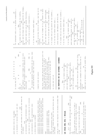 CreatedByeLmUNDOcABEZON©
Pagina395
parameniarestoesunabomba
Fa#
ylamujereslobailanasiasiasiasi
Fa#
todoelmundounamanoenlacabezaunamanoen
lacabeza
Do#
unmovimientosexiunmovimientosexi
Fa#
unamanoenlacinturaunamanoenlacintura
Do#
unmoviemientosexiunmovimientosexi
Fa#
yahoraempiezaamenear
suavesitoparaabajoparaabajoparaabajo
suavesitoparaarribaparaarribaparaarriba
suavesitoparaabajoparaabajoparaabajo
suavesitoparaarribaparaarribaparaarriba
Fa#
sensualunmovimientosensual
sensualunmovimientomuysexi
Do#
sexiunmovimientomuysexi
yaquisevieneazulazulconestebailequees
unabomba
todoeltiemposerepitenlosmismosacordesFa#
yDo#
LAISLADELSOL–MILLA
ABG#mC#m
Hoymila,tengoquedecirtequememueroporvos
ABG#m
C#m
todoloquequieroesestaratuladoy
entregarteconunbesotodomicorazon
AB
ereslomasbelloquemepudopasar
G#mC#m
ABA
viendolasestrellasalaorilladelmar,
besandonoooooooosEnlaisladelsol
EBABEBAB
laisladelsolx2
EABG#m
C#mEAE
BAB
Todocomenzo,alguntiempoatras,enlaisla
delsol,secruzaronnuestroscaminospor
casualidadx2
ABG#mC#mA
BE
Micorazonguardo,recuerdosdelosdos,como
unaheridaabierta,comounailusion
[repitetododenuevo]
Hoymila,tengoquedecirtequememueroporvos
todoloquequieroesestaratuladoy
entregarteconunbesotodomicorazon
ereslomasbelloquemepudopasar
viendolasestrellasalaorilladelmar,
besandonoooooooosEnlaisladelsol
laisladelsolx2
LAPARTIDADELAGITANA–AIRBAG
EbmB
Ysitevas,nohabránadieaqui,
F#C#
paraquepuedahaceramisentir,
EbmB
esqueyoestoymuriendoporamor,
F#C#F#
sintinopuedomásseguir...
F#C#
Quieroserelbarcoquenavegaportusojos,
BF#C#
naufragarporsiempreenesosmaresdetu
rostro,
F#C#
sabesquetequieroyqueyanopuedomás,
BF#C#
heintentadotodoynotepuedoconquistar...
BbEbm
Ysialgundiayosoypartedetussueños,
BbEbm
quieroquemedigasqueseracuestióndetiempo,
C#F#
comoduelequeestoyanopuedafuncionar,
BC#
contigolalunayopodriaconquistar...
Ysitevasnohabránadieaqui...
F#C#
Vuelveyaesmuychicoellugar,quehayenmi
corazón,
BF#C#
porqueconeltiemposeloahrobadotuamor
F#C#
esporesoquehoytepidoestaoportunidad,
BF#C#
erestulaunicaqueendiasmepuedesanar...
Ysialgundíayosoypartedetussueños...
Ysitevasnohabránadieaquí...
InterGuitarra:(BbEbm)x2(C#F#BC#)
Ysialgundíayosoypartedetussueños...
Ysitevas,nohabránadieaqui...
EbmB
Ysitevas,nohabránadieaquí,
F#C#
paraquepuedahaceramisentir,
EbmB
esqueyoestoymuriendoporamor,
F#C#F#
sintinopuedomásseguir...
C#F#
nopuedomásseguir...
C#BBBBBBF#
nopuedomássegui-i-i-i-i-i-ir...
 
