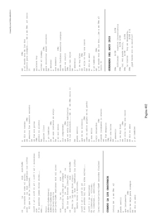 CreatedByeLmUNDOcABEZON©
Pagina402
relamimmim-fa#m
Tucorazónescomoelgrito,
solmlamimfam#(sonlosriffs)
Elquetedálalibertad.
(riff1x3-riff2)x3-riff1x2-solm-mim-
sim
Ynoquerrásjamásmiraratrás...nunca
más...
Solo:
do#m-si-fa#m-dom-si
do#m-si-fa#m-dom
sim-la-mi-sim-la
sim-la-mi-fa#m(matiene)mim(alaire)
simlamisimla
Existirátualmaporsiempre
simlamisimla
Enlosquebuscanlibertad.
relamimmim-fa#m
Ereslaleyquediceclaro:
solmlamimfam#(sonlosriffs)
Haztevaleromorirás.
(riff1x3-riff2)x4
Yasípodrástalveztualmasalvar...
(riff1-semantiene)
Enlibertad...vivirás.
Tulibertad...sentirás.
la-mi-re-sim-la-mi-fam#(acordesfinales)
CUANDOLALUZOBSCURECE
intro;bmaemf#mx2
bm
puedosentir
a
quelentamente
emf#m
ellamedejaparasiempre
bm
mediosuamor
a
mediosucuerpo
emf#m
yamarnosfuenuestrosecreto
em
sefuesinprisa
f#m
perdiosualiento
bm
alguienlloro
a
yyotambien
emf#m
yeneseinstantesealejo
bm
yelsolentro
a
sincomprender
emf#m
queenestafriahabitacion
laluzobscurece....bmaemf#m(solo1)
bm
puedosentir
a
queenmisilencio
emf#m
comosuadiosgolpeoenmipecho
bm
yesedolor
a
trajorecuerdos
emf#m
cuandojurabamosloeterno
em
sefuedespacio
f#m
dejounabrisa
bm
yamenecio
a
losemuybien
emf#m
sinellanohayunarazon
bm
mediosuamor
a
yyotambien
emf#m
yelmundoeradelosdos
nuestroparasiempre....bmaemf#mx3(solo
2)
bm
quisierahoy
a
volvereltiempo
emf#m
paraencontraraquelinvierno
bm
ydetener
a
esemomento
emf#m
dondefundimosnuestroscuerpos
em
peroesinutil
f#m
estantanlejos
bm
yamacecio
a
losemuybien
emf#m
sinellanohayunarazon
bm
mediosuamor
a
yyotambien
emf#m
yelmundoeradelosdos....bmaemF#mx3
(solo3)
GUERRERODELARCOIRIS
F#mB/F#D/F#
Sufriendonuestrainconsciencia
F#mB/F#D/F#
talvezpuedamorir,
F#mB/F#D/F#
latierrahoysedesangra,
F#mB/F#DE
¿quéharássinsuexistir?
 