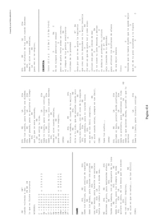 CreatedByeLmUNDOcABEZON©
Pagina414
F#D#7
cuándovolverásaser
F#G#C#
loquenofuistenu-u-unca
ACORDES:
C-X32010
G-320003o355433
Am-X02210
F-133211
D7-XX0212
E7-020100
Em-022000
G#-466544
C#-X46664oX43121
A#m-X13321o688666
F#-244322
D#7-X68686
F7-131211
DAME
RESOLRESOL
Dametushuellas,parausarlasdezapatos
RESOLRE
dametusdudas,parahacermeunapulsera
RESOLRE
usamismanos,parahacerteunaescalera
SOLSImLARE
hastalasnubesyvolaradondesea.
RESOLRESOL
Miéntemeunpoco,paramantenermeatento
RESOLRE
hazmeunahamaca,conelmenguantedelaluna
RESOLRE
dameturisa,paralostiemposenveda
SOLSImLARE
quitateelpeso,delosbesosquetesobren
SOL
estandificilrespirar,
LARE
elaireenquenoestas...estandifícil
CORO:
SOLRELASIm
Dametussueños,parahacerteunadiadema
SOLRELASIm
dameelpasado,paranoquitarteeltiempo
SOLRE
queloqueteestasobrando,
LARE
amimesalvalavida.
SOLRELASIm
Dametullanto,parallorarlocontigo
SOLRELASIm
dameelmisteriodetusojoscuandoduermes
SOLRE
dameelairecuandoexhalas,
LARE
paraversiterespiro.
INTRO
RESOLRESOL
Ponleminombre,allunardetumejilla
RESOLRE
dileatuoido,quemeescuchecuandomiro
RESOLRE
salvamismanos,conelrocedetuespalda
SOLSImLARE
dameelremedio,paranocurarmenunca
SOL
esqueestanfácilrespirar,
LARE
elairecuandoestas,siempreestanfácil.
CORO
Dametussueños...
INTRO
SOLRELASIm
Quitameunbeso,pontelódondeprefieras
SOLRELASIm
dameunpretexto,parareestrenarmivida
SOLRELARE
dameloquequierasdarme,quitameloquetu
quieras
SOLRELASIm
Dametullanto,parallorarlocontigo
SOLRELASIm
dameelmisteriodetusojoscuandoduermes
SOLRE
dameelairecuandoexhalas,
LARE
paraversiterespiro.
DESNUDA
Intro[GCx2GDEmCGDEmC-G-D]
GDEmC
Noesningunaaberracionsexual
G
peromegustaverteandarencueros;
GDEm
elcompasdetuspechosaventureros
CGGD
victimasdelagravedad
CGB7Em
Seraporquenomegustalatapiceria
CGDC
quecreoquetudesnudesestumejorlenceria
GDEm
Poresoesquemegustatalycomoeres;
CG
inclusoesepardelibrasdemas
GDEm
Siteviesetujefedesnudaydetras
CGD
nodudariaenpromovertucintura
CGB7Em
Dejallenarmedetudesnudez
CG
paraafrontarlosdisfracesdeafuera
DG
deunamejormanera
Coro:
GDC
Desnudaquenohabradiseñoquetequedemejor
GD
queeldetupielajustadaatufigura
GDC
 