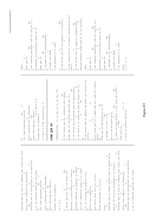 CreatedByeLmUNDOcABEZON©
Pagina415
Desnudaquenohayuningenuoquevistaunaflor
GD
seriacomotaparlelahermosura
EmDC
Desnudaquelanaturalezanoseequivoca
G
ysitehubiesequeridoconropa
B7EmC
conropahubiesesnacido
G
Dejallenarmedetudesnudez
B7Em
paravestirmepordentro
C
aunqueseaunmomento
[GCx5]
GDEm
Yahoraqueporfintetengoasi
CG
desnudayprecisamenteenfrente;
GDEm
desnudatambienunpoquitolamente
CGD
contuscomplejosjuntoaturopa;
CG
ysitesientesunpoquitoloca
B7Em
pontelocacompleta,
CG
queverteserasoloelinicio
DC
antesdeperdereljuicio
Coro:
GDC
Desnudaquenohabradiseñoquetequedemejor
GD
queeldetupielajustadaatufigura
GDC
Desnudaquenohayuningenuoquevistaunaflor
GD
seriacomotaparlelahermosura
EmDC
Desnudaquelanaturalezanoseequivoca
G
ysitehubiesequeridoconropa
B7EmC
conropahubiesesnacido
G
Dejallenarmedetudesnudez
B7Em
paravestirmepordentro
C[GDEmDx2]
aunqueseaunmomento
GDEmCGDEm(progresion)G
DIMEQUENO
INTRODUCCION:C,G,Am,F,C,G,Am,G-C
CGAm
Simedicesquesi,piensalodosveces;
FCG
puedequeteconvengadecirmequeno.
CGAm
Simedicesquenopuedequeteequivoques;
FCG
yomedarealatareadequemedigasquesi.
CGAm
Em
Simedicesquesidejaredesoñarmevolvereun
idiota,
FCG
FF
mejordimequenoydameesesi,comouncuenta
gotas.
EmDAm
Dimequenopensandoenunsi
Em
ydejamelootroami.
FC
Quesisemeponefacil
GFEmAm
elamorsehacefragilyunoparadesoñar.
DG(Dm)
Dimequeno,
CC-G
ydejalapuertaabierta.
CORO:
CG
Dimequeno
DEmAm
ymetendraspensandotodoeldiaenti,
FCG
planeandolaestrategiaparaunsi.
CG
Dimequeno
DEmAm
ylanzameunsicamuflajeado,
FC
clavameunaduda
GC
ymequedareatulado.
CGAm
Simedicesquesisefugaraloincierto,
FC
G
yesacosquillaenlapanzacuandoestaspor
venir.
CGAm
Simedicesquenoseguireconquistando,
FCG
descubriendotecosasquenituteconoces.
CORO:
CG
Dimequeno
DEmAm
ymetendraspensandotodoeldiaenti,
FCG
planeandolaestrategiaparaunsi.
CG
Dimequeno
DEmAm
ylanzameunsicamuflajeado,
FC
clavameunaduda
GC
ymequedareatulado.
SOLO:
C,G,C,D
 