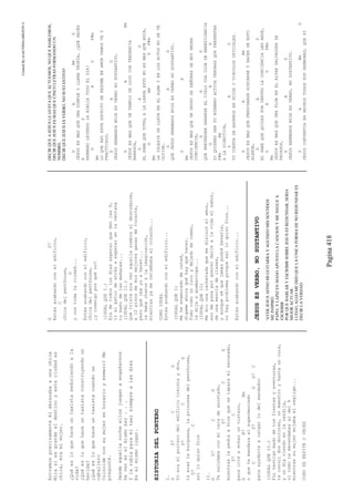 CreatedByeLmUNDOcABEZON©
Pagina418
Entramosprecisamenteélabrazabaaunachica
Mirasiesgrandeeldestinoyestaciudades
chica,eramimujer.
¿Quéesloquehaceuntaxistaseduciendoala
vida?
¿Quéesloquehaceuntaxistaconstruyendoun
herida?
¿Quéesloquehaceuntaxistacuandoun
caballero
Coincideconsumujerenhorarioyesmero?Me
pregunté.
Desdeaquellanocheellosjueganaengañarnos
Sevenenelmismobar...
Ylarubiaparaeltaxisiemprealasdiez
Enelmismolugar.
HISTORIADELPORTERO
I.
GD7CG
Yoeraelporterodeledificiotreintaydos,
D7CG
túeraslaburguesa,laprincesadelpenthouse,
D7C
asíloquisoDios
II.
GD7CG
Tesaludabaconmicaradeasustado,
D7CG
mientraslepedíaaDiosquesetaparaelexcusado,
D7C
parairteaecharunvistazo,
GB7Em
oquetemandaraalsupermercado
CD7GD7C
paraayudarteacargarlodelmandadoo
(IGUALQUEII.)
Fuitestigomudodetusfiestasyaventuras,
teconocídosdoctores,unmaestroyhastauncura,
yundíaviendoenlarendija,
vicomotemerendabasaldel6
mientrassumujermojabaelneglige...
COROSEREPITE2VECES
GD7
Estásacabandoconeledificio,
C
chicadelpenthouse,
G
ycontodalaciudad...
Estásacabandoconeledificio,
chicadelpenthouse,
¿yconmigoporquéno?
(IGUALQUEI.)
Eradetodoslosdíasesperarquedenlas9,
iralpatiodeatrásaesperarenlaventana
tubañodelasmañanas...
(IGUALQUEII.)
Quétristeeraveraquellasombraaldesnudarse,
a12pisosdemismejoresganasdetocarte,
peroquéibayoahacer...
ledabachancealaimaginación,
mientrasyameretumbabaelcorazón...
COROIGUAL
Estásacabandoconeledificio...
(IGUALQUEI)
Meheenamoradodeusted,
dígameahoraquéhayquehacer.
Fumocomounlocoydejadodecomer,
ledijeaquemarropa...
(IGUALQUEII)
Mediounacachetadaquemedislocóelamor,
esomepasaporquererdarlealavidaelsabor,
deunamezcladeclases,
yaunqueséquejamáspodrébesarla,
nohayproblemaporqueasíloquisoDios...
Estásacabandoconeledificio...
JESUSESVERBO,NOSUSTANTIVO
'AYERJESUSAFINOMIGUITARRAYAGUDIZOMISSENTIDOS
MEINSPIRÓ.
PAPELYLAPIZENMANOAPUNTOLACANCIONYMENEGUEA
ESCRIBIR
PORQUEHABLARYESCRIBIRSOBREJESUSESREDUNDAR,SERIA
MEJORACTUAR.
LUEGO,ALGOMEDIJOQUELAUNICAFORMADENOREDUNDARES
DECIRLAVERDAD
DECIRQUEAJESUSLEGUSTAQUEACTUEMOS,NOQUEHABLEMOS,
DECIRQUEJESUSESMASQUECINCOLETRASFORMANDOUN
NOMBRE,
DECIRQUEJESUSESVERBO,NOSUSTANTIVO'
DABmG
JESUSESMASQUEUNASIMPLEYLLANATEORÍA,¿QUEHACES
AD
HERMANOLEYENDOLABIBLIATODOELDIA?
GADF#m
Bm
LOQUEAHIESTAESCRITOSERESUMEENAMORVAMOSVEY
PRACTÍCALO,
GAD
JESUSHERMANOSMIOSESVERBONOSUSTANTIVO.
DABm
JESUSESMASQUEUNTEMPLODELUJOCONTENDENCIA
BARROCA,
GAD
ELSABEQUETOTALALALARGAESTONOESMASQUEROCA,
GBmDF#m
Bm
LAIGLESIASELLEVAENELALMAYENLOSACTOSNOSETE
OLVIDE,
GAD
QUEJESUSHERMANOSMIOSESVERBONOSUSTANTIVO.
DA
Bm
JESUSESMASQUEUNGRUPODESEÑORASDEMUYNEGRA
CONCIENCIA,
GAD
QUEPRETENDENGANARSEELCIELOCONCLUBDEBENEFICENCIA
GAD
SIQUIERESSERTUMIEMBROACTIVATENDRASQUEPRESENTAR
F#mBm
ALADIRECTIVA,
GAD
TUCUENTADEAHORROSENSUIZAYVINCULOSOFICIALES.
DABm
JESUSESMASQUEPERSINARSEHINCARSEYHACERDEESTO
ALARDE,
GAD
ELSABEQUEQUIZASPORDENTROLACONCIENCIALESARDE,
GADF#m
Bm
JESUSESMASQUEUNAFLORENELALTARSALVADORADE
PECADOS,
GAD
JESUSHERMANOSMIOSESVERBO,NOSUSTANTIVO.
DABmG
JESUSCONVERTIAENHECHOSTODOSSUSSERMONES,QUESI
 
