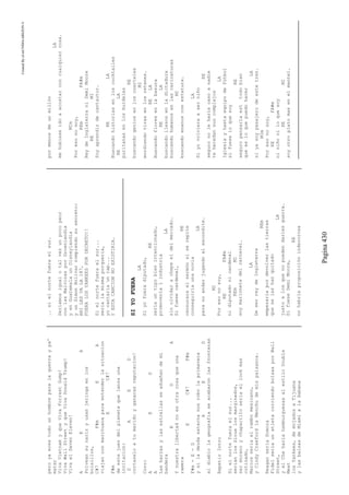 CreatedByeLmUNDOcABEZON©
Pagina430
peroyaerestodounhombreparalaguerraypa'
matar
VivaVietnamyqueVivaForrestGump!
VivaWallStreetyqueVivaDonaldTrump!
VivaelSevenEleven!
AEA
Polveansunarizyusanjeringaenlos
bolsillos,
C#7F#mEA
viajanconmarihuanaparaentenderlasituacion
EC#7
F#m
deestejuezdelplanetaquelanzauna
invitacion:
DAED
cortaseloatumaridoyganarasreputacion!
Coro:
AED
A
Lasbarrasylasestrellasseadueñandemi
bandera
EDA
Ynuestralibertadnoesotracosaqueuna
ramera
EC#7F#m
F#m-E-D
ysiladeudaexternanosrobolaprimavera
AED
aldiablolageografiaseacabaronlasfronteras
RepetirIntro
Sielnortefueraelsur...
serianlosSiouxlosmarginados,
sermorenoychaparritoseriaellookmas
cotizado,
Marcosseriaelrambomexicano,
yCindyCrawfordlaMenchudemispaisanos.
ReaganseriaSomoza
FidelseriaunatletacorriendobolsasporWall
Street,
yelChehariahamburguesasalestiloDouble
Meat
losYankees,demojadosaTijuana
ylasbalsasdeMiamialaHabana
..sielnortefueraelsur.
Seriamosigualotalvezunpocopeor
conlasMalvinasporGroenlandia
yenGuatemalaunDisneylandia
yunSimonBolivarrompiendosusecreto:
AHILESVALA187,
FUERALOSYANKEESPORDECRETO!!
Sielnortefueraelsur...
serialamismaporqueria,
yocantariaunrap...
YESTACANCIONNOEXISTIRIA.
SIYOFUERA
LA
Siyofueradiputado,
RE
seríauntipobienintencionado,
promoveríalindustria
LA
sinolvidarachepeeldelmercado.
Sifuesecardenal,
RE
censuraraelsermónsiserepite
conseguiríaunanovia
LA
paranoandarjugandoalescondite.
MI
Poresonosoy,
REFA#m
nidiputadonicardenal
REmMI
soymarionetadelcarnaval.
LA
DeserreydeInglaterra
REm
empezaríapordevolverlastierras
queselashanquitado
LA
justoalosquenopuedendarlesguerra.
SifueseDemiMoore,
RE
nohabríaproposiciónindecorosa
pormenosdeunmillón
LA
mehubieseidoaacostarconcualquiercosa.
MIm
Poresonosoy,
REmFA#m
ReydeInglaterraniDemiMoore
REMI
Soyaprendizdecantautor.
RELA
Buscandohistoriasenloscocktailes
RELA
puritanasenlosburdeles
RE
buscandogeniosenloscuarteles
MI
mordiendotirasenlosretenes.
RELA
Buscandofloresenlabasura
RELA
buscandoilesosenladictadura
buscandohumanosenlascaricaturas
MI
buscandoenanosconestatura.
LA
Siyovolvieraaserniño
RE
seguronoleharíacasoanadie
teheredansuscomplejos
LA
Iglesiayhastaequipodefútbol
sifueseloquesoy
RE
seguropensaríaesttodobien
queesloquepuedohacer
LA
siyasoypasajerodeestetren.
MIm
Poresonosoy,
REFA#m
niniñoniloquesoy
REMI
soyotroplatomasenelmantel.
 