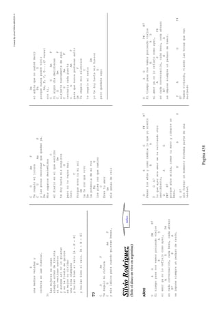 CreatedByeLmUNDOcABEZON©
Pagina458
B
unamediasveladasy
E
corbataenlasfiestas.
3)
Lasmujeressecasan
siempreantesdetreinta
sinovestiransantos
yaunqueasinoloquieran
yenlafiestadequince
esmejornoolvidar
unafinachampaña
ybailarbienelvals[A-E-B]
ybailarbienelvals.[A-B-E]
TU
CGAmF
Teregalomicintura
CGAmF
ymislabiosparacuandoquierasbesar,
CGAmF
Teregalomilocura
CGAmF
ylaspocasneuronasquequedanya.
DmF
Miszapatosdesteñidos
C
eldiarioenelqueescribo
Dm
tedoyhastamissuspiros
G
peronotevayasmas.
Coro
C
Porqueerestumisol
Gm
lafeconquevivo
Dm
lapotenciademivoz
FmG
lospiesconquecamino
C
Erestuamor
Gm
misganasdereir
Dm
eladiósquenosabrédecir
FmG
porquenuncapodrévivir
Am,F,C,G....(2veces)
sinti.
CGAmF
Sialgúndiadecidieras
CGAmF
alejartenuevamentedeaqui
CGAmF
cerraríacadapuerta
CGAmF
paraquenuncapudierassalir
DmF
Teregalomissilencios
C
teregalominariz
Dm
yotedoyhastamishuesos
G
peroquédateaqui
SSiillvviiooRRooddrriigguueezz
((SSoollooeellddiissccooeennvviivvooeennaarrggeennttiinnaa))
AÑOS
DAGF#B7
Eltiempopasanosvamosponiendoviejos
EAD
elamoryanoloreflejocomoayer,
AGF#
encadaconversación,cadabeso,cadaabrazo
B7EA
seimponesiempreunpedazoderazón.
DAGF#B7
Pasanlosañosycomocambialoqueyosiento
EA
DGA7
loqueayereraamorsevavolviendootro
sentimiento,
DAG
F#7B7
porqueañosatrás,tomartumanoyrobarteun
beso,
EAD
GA7
sinforzarunmomentoformabapartedeuna
verdad.
DAGF#B7
Eltiempopasanosvamosponiendoviejos
EAD
elamoryanoloreflejocomoayer,
AGF#
encadaconversación,cadabeso,cadaabrazo
B7EA
seimponesiempreunpedazodetemor.
DAGF#
B7
Vamosviviendo,viendolashorasquevan
muriendo
indice
 