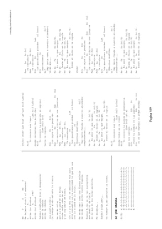 CreatedByeLmUNDOcABEZON©
Pagina469
BmDGBmD
Medejarásdormiralamanecer
GA
entretuspiernas
GAF#m7
entretuspiernas
Sabrásocultarmebienydesaparecer
entrelaniebla
entrelaniebla
(serepiteIntro)
Unhombrealadoextrañalatierra.
Meverásvolar
porlaciudaddelafuria
dondenadiesabedemí
yyosoypartedetodos.
Conlaluzdelsolsederritenmisalas
sóloencuentroenlaoscuridadloquemeune
conlaciudaddelafuria.
Meveráscaercomounaflechasalvaje
meveráscaerentrevuelosfugaces.
BuenosAiressevetansusceptible
esedestinodefuria
esloqueensuscaraspersiste.
Medejarás...
Sabrásocultarme...
Unhombrealadoprefierelanoche.
LOQUESANGRA
Riff:e]-5-5-5-8-4-4-4-8-5-5-5-8-4-4-5-
B]-6-6-6-6-6-6-6-6-6-6-6-6-6-6-6-
G]-7-7-7-7-7-7-7-7-7-7-7-7-7-7-7-
D]-------------------------------
A]-------------------------------
E]-------------------------------
Intro:(RiffLamSol5La5-LamSol5La5)x2
Riff
Yoconozcoeselugar
(LamSol5La5)x2
donderevientanlasestrellas
Riff
Yoconozcolaescaleraenespiral
(LamSol5La5)
hacialacupula
SibDoSibDo
Losrayosxnopenetran
SibDoSibDoSol
Lososcurosvidriosdeunalimusine
RemLaDoSol
Terescatare
RemLaDoSol
Terescatare
SibDoLam
Losguardianespierdenelhonor
SibDo
Mientrasdesfilan
La7Sol7
Haytantofraudeanuestroalrededor
comprenderas...
ReDoFaDoSol/Si
Esamorloquesangra
ReDoFaDoSol/Si
DesdeelCieloenlacupula
ReDoFaDoSol/Si
Esamorloquesangra
ReDoFaDoSol/Si
Sobreeltechoenlacupula
Riff
Yoconozcoeselugar
(LamSol5La5)x2
dondetodosselacreen
Riff
Yoconozcolasalidadeemergencia
(LamSol5La5)x2
quenossalvara
SibDoSibDo
Pintetunombreenlasparedes
SibDoSibDoSol
Sisequeesperasnopodredormir
RemLaDoSol
Terescatare
RemLaDoSol
Terescatare
SibDoLam
Losguardianespierdenelhonor
SibDo
Aprovechemos
La7Sol7
Haytantacamaanuestroalrededor
verasque...
ReDoFaDoSol/Si
Esamorloquesangra
ReDoFaDoSol/Si
DesdeelCieloenlacupula
ReDoFaDoSol/Si
Esamorloquesangra
ReDoFaDoSol/Si
Sobreeltechoenlacupula
(Solo)
SibDoSibDo
Losrayosxnopenetran
SibDoSibDoSol
Lososcurosvidriosdeunalimusine
RemLaDoSol
Terescatare
RemLaDoSol
Terescatare
SibDoLam
Losguardianespierdenelhonor
SibDo
Mientrasdesfilan
La7Sol7
Haytantofraudeanuestroalrededor
comprenderas...
ReDoFaDoSol/Si
Esamorloquesangra
ReDoFaDoSol/Si
DesdeelCieloenlacupula
ReDoFaDoSol/Si
Esamorloquesangra
ReDoFaDoSol/Si
Sobreeltechoenlacupula
 