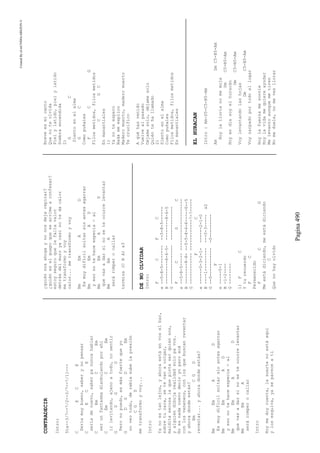 CreatedByeLmUNDOcABEZON©
Pagina490
CONTRADECIR
Intro:
5ta--3/7--7/2--3/7--7/11---
CECE
Seríamuybueno,saberynopensar
CECE
seríadenuevo,saberpanuncahablar
CEmCEm
serunfantasmadianbulandoporahí
CEmCEm
irlevitando,ajenoatodo,nosentir
GDGD
Peronopuedo,esmásfuertequeyo
GDGDEm
noveotodo,derabiasubelapresión
CGD
metransformoyvoy...
Intro
Yanoestanlejos,yahoraestáenvoselbar,
sobretucara,setevanacolgar,
malditaexcusalaquepintaserquiensos,
yalguiendibujarealidadsolopavos.
Noesnadanuevodeciryoparoacá
conlosveneneos,conlosquebuscanreventar
yahoradondeestás?
EmCGD
reventar...yahoradondeestás?
BmEmAD
Esmuydifícilsoltarsinantesagarrar
BmEmAD
yesonotehaceespecia-al
BmEmAD
quevasadarsinoseteocurrelevantar
BmEmA
seráromperocallar
Intro
Hoymedoycuenta,lasuertenoestáaquí
ylosesquiva,yasepareceatí
¿quiénnosahogaynonosdejarepirar?
¿quiéneselguapoquesearrimeaconfesar?
estoyseguroquelefaltavalor
detrásdelmuroyacasinotedacalor
metransformoyvoy
calor...metransformoyvoy
BmEmAD
Esmuydifícilsoltarsinantesagarrar
BmEmAD
yesonotehaceespecia-al
BmEmAD
quevasadarsinoseteocurrelevantar
BmEmA
seráromperocallar
termina(CBA)x3
DENOOLVIDAR
Intro:
FCFC
e--5-8-5----------5-8-5------
B---------8-6—5---------8-6-5
G----------------------------
FCGC
e--5-8-5-------------------------
B--------8—8---5-5-8-6-6-----6--5
G------------------------7-7-----
FC
e------0-3-2-1-------2-1-0
B----1------------0-3-----x2
G--0------------0---------
F
e-----0-1
B-1-2----
G--------
1)FC
Yturecuerdo
FC
Permanecido
FCG
Meestádiciendo,meestádiciendo
C
Quenohayolvido
Breveesmicanto
Quenoteolvida
Pielylatido,pielylatido
Sombraencendida
2)
GC
Sientoenelalma
GC
Comopuñales
FCG
Filosmetidos,filosmetidos
CGC
Enmanantiales
1)
Yanoteespero
Nadameexplico
Maderomuerto,maderomuerto
Tecrucifico
Aquéhasvenido
Vuelvealpasado
Déjamesolo,déjamesolo
Quiéntehallamado
2)
Sientoenelalma
Comopuñales
Filosmetidos,filosmetidos
Enmanantiales
ELHURACAN
Intro:Am-D5-C5-B5-Am
AmDmC5-B5-Am
Hoylalluvianomemoja
DmC5-B5-Am
Hoyendíasoyelhuracán
DmC5-B5-Am
Voylevantandolashojas
DmC5-B5-Am
Voyzarpadoportodoellugar
Hoylafuerzamesonríe
Hoylavidamequiereayudar
Melevantoaunquemetiren
Nomeduele,nomevesllorar
 
