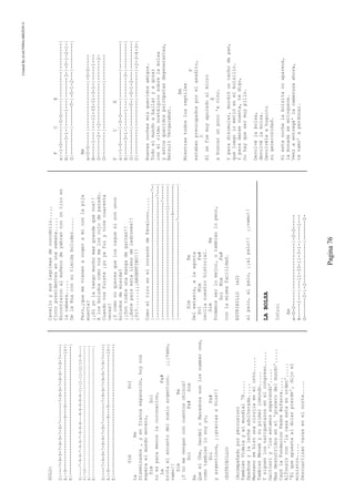 CreatedByeLmUNDOcABEZON©
Pagina76
SOLO:
D|---7-9-9-7-9-9-7-9-7-------7-9-9-7-9-9-7-9-7----|
A|-9-------------------9---9-------------------10-|
E|------------------------------------------------|
G|----7-9-9-7-9-9-7-9-9-8---8-8-8-8-8-11-11-11-12/10-9---|
D|-10----------------------------------------------------|
A|-------------------------------------------------------|
E|-------------------------------------------------------|
D|---7-9-9-7-9-9-7-9-7-------7-9-9-7-9-9-7-9-7----|
A|-9-------------------9---9-------------------10-|
E|------------------------------------------------|
SimSol
LaRe
Diseminados,yenfrancaexpansión,hoynos
esperaelmundoentero,
SimSol
noesparamenoslacoronacion,
LaFa#
brotaelencantodelsueloargentooo.¡¡¡Vamo,
vamo!!
SimRe
¡Ynomevenganconcuentoschinos!
SolFa#Sim
Re
QueelChe,GardeloMaradonasonlosnumberone,
comotambienlosoyyo,
SolFa#
yargentinos,¡¡graciasaDios!!
(ESTRIBILLO)
(Acompañadoporpercusion)
TambienVidelayelmundial78.....
Spadoneylalecheadulterada.....
Manzanosehizounacirujiaenelorto.....
TambienMenemysuprimerinmundo.....
Ysiguenlosnariguetazosenelcongreso.....
Galtieriy'losestamosesperando'.....
Masdesnutridosenel'granerodelmundo'.....
CayólaFundacionPadreBufarra.....
Alfonsíncon'lacasaestaenorden'.....
'Elqueapuestaaldolarpierde',dijoel
ministro.....
Descuartizanvacasenelnorte.....
Cavalloysuslagrimasdecocodrilo.....
Cincopresidentesenunasemana.....
Encontraronalmuñecodeyabranconuntiroen
lacabeza.....
DelaRuaconsutimidaboludez.....
Pero,¿quemevienenacogeramiconlapija
muerta?
¡¡Siyolatengomuchomasgrandequevos!!
Alosboludoscomovosmeloscojodeparado.
Cuandovosfuiste¡yoyafuiyvinecuarenta
veces!
¿Ycomonoqueresqueloscaguesisonunos
boludosdemierda?
¡¡Sontodosunamangadegarcas!!
¡¡Estepaisestallenodeladrones!!
¿Yo?......¡¡¡ARGENTINO!!!
ComoeltiroenelcorazóndeFavaloro.....
|-----------------------------------------------7-|
|---------------------------------------------7---|
|-------------------------------------------7-----|
|----------------------------------------11-------|
|--------------------------------------9----------|
|------------------------------------7------------|
SimRe
Delextasis,alaagonia
SolMimFa#
oscilanuestrohistorial.
SimRe
Podemosserlomejor,otambienlopeor,
SolMimFa#
conlamismafacilidad.
ESTRIBILLO(x2)
alpalo,alpalo,¡¡alpalo!!¡¡vamo!!
LABOLSA
Intro:
Am
e-0-0-----|----------------|-0-0-----
B-----1---|---11-33-11-3-1-|-----1---
G-------2-|-2--------------|-------2-
FCE
e|-1-0-----|-0-0-----|---------|---------|
B|-----3-1-|-----1---|-------3-|-0-1-2-1-|
G|---------|-------0-|-0-1-2---|---------|
Am
e-0-0-----|----------------|-0-0-----
B-----1---|---11-33-11-3-1-|-----1---
G-------2-|-2--------------|-------2-
D---------|----------------|---------
FCE
e|-1-0-----|-0-0-----|---------|---------|
B|-----3-1-|-----1---|-------3-|---------|
G|---------|-------0-|-0-1-2---|---------|
D|---------|---------|---------|-2-3-4-3-|
Buenasnochesmisqueridosamigos.
Todoelmundoabailaryagozar
conelritmonostálgicosobrelabolsa
yestosqueridospsicópatasdegenerantes,
BersuitVergarabat.
Am
Mientrastodoslosreptiles
F
estabanpreocupadosporelasadito,
C
élsefuemuyapuradoalmicro
E
abuscarunpoco'evino.
Yparadisimular,mordióuncachodepan,
queluegolometióenelbolsillo.
Yparadarsecuenta,tedigo,
nohayquesermuypillo.
Devolvélabolsa,
devolvélabolsa.
Devolvéleahuguito
sugenerosidad.
Siestanochelabolsitanoaparece,
lamonadaseenloquece.
Veníaentregá'lacameruzaahora,
tevamo'aperdonar.
 