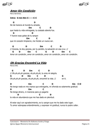 Cancionero Letras Y Acordes Iglesia Hecho Por Luis Lara