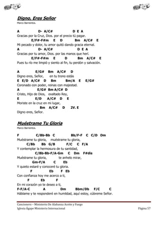 Cancionero Letras Y Acordes Iglesia Hecho Por Luis Lara