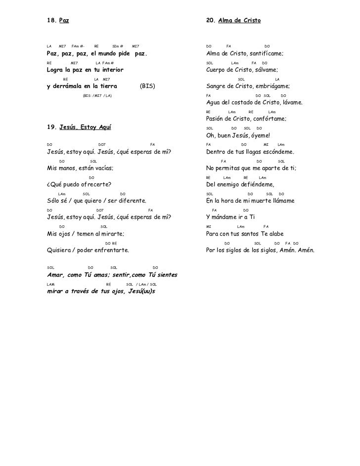 Cancionero Misa Con Acordes