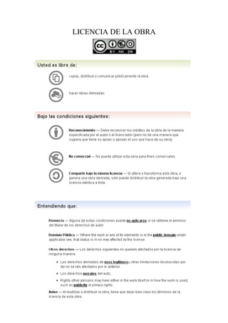 LICENCIA DE LA OBRA
 