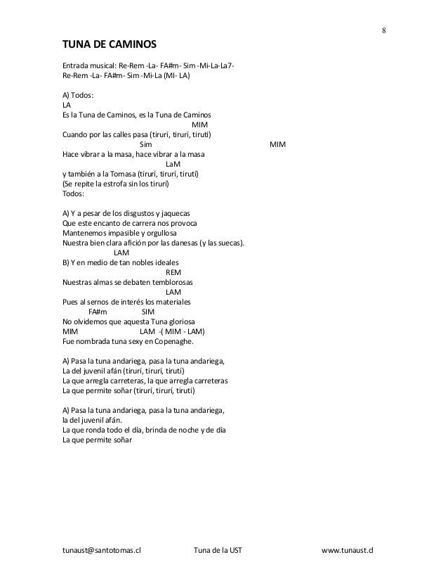 Cancionero Tuna Ust Oficial 07 05 2017 cancionero tuna ust oficial 07 05 2017