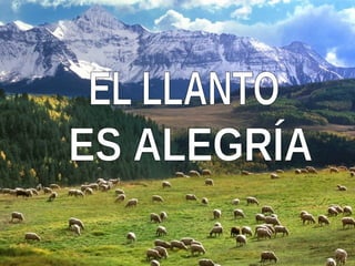 EL LLANTO ES ALEGRÍA 