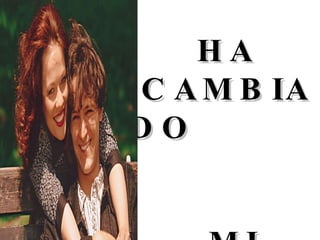 HA CAMBIADO  MI TRISTEZA 