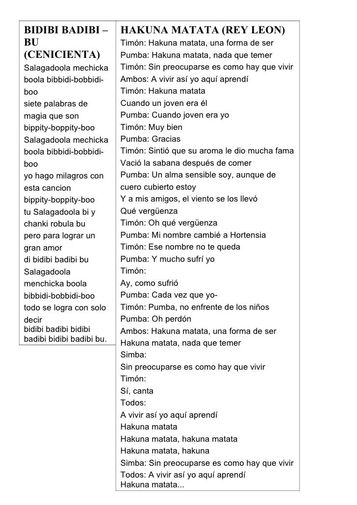 La Cancion Del Rey Leon Letra