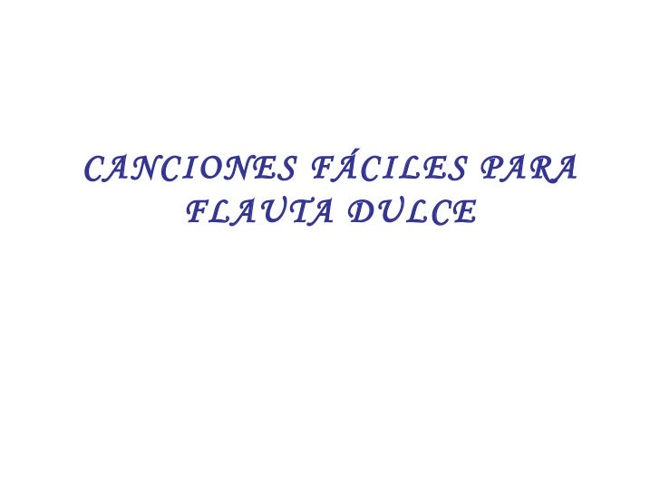 Canciones flauta