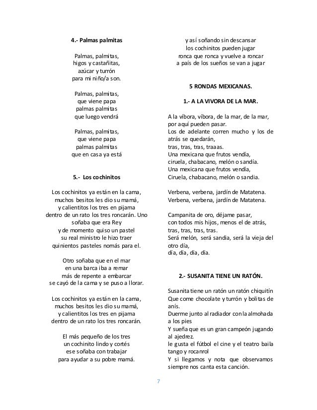 Canciones Refranes Adivinanzas Rondas Canciones De Cuna Coplas