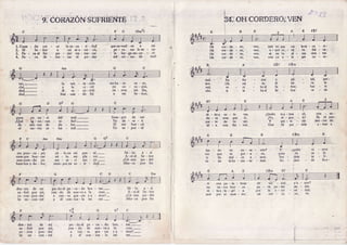 .)
ì',".s5
rtt
que vÌ -g,rr- eo: laor - cu - ri -
a - quí er..- tt tu Sal - va-
si en tu el - mt sien - tes
con ufi a - le' - .grc co - ra'
l.Cuan - do cre - cc laos-cu - Íi - dâd
L E l S c - f l o r a m í s c a - c e r - ó ,
3. Pe- - ra al fin po - der res - tau - raÍ
4. Pa ': ra dc - iro - tar el po- dcr
quc en-vuel - vc ml
D c - r o . n o l e e s - c u -
ìa lar- sa oc- cu - ri-
del. . rei: --no. de mal-
oh
oh
oh
oh
cil?
la ten - ta - ción meha - ce ca - er,
mi co - ra - zón.
tie - rras sin fin,
a mi Se - fror,
c
Siem- pre de mí
Y o d e - s e - é
El me bus - có
Yo so - p o r-té
bil, per-
va tN
haz - le
ca .- da
v
ét
Se
Se'
d a dr-- En - fer
dor. Oh mi
sed, r€ - ci
z6n. A - lâ
el no - vio cÊ - les - tial.-
v l e c e - r r é
ét re - co - rrió
bus - can - do fui
só - loen mí pen - sé.-
só - lo mi pla - cer.-
me - re - cí mo - rir.-
siem-pre€r so - le - dad.-
a t a n - t a B r a - c i a y a - m o r i -
y él con-sue - la mi ser.-
p7
cfm
mc Preo-o - pe;
siem-pre bus - car
auncuan-do yo
ham-brey do - lor,
den-tro de mí
su - frió por mí
co - rres- pon- der
lo €n - con-tré
den-- tro de mí
su - frió -po. mí,
co-rrcs - pon-der
lo en - con - tré
S ó - l o a - s í
A-síe l Se- ó o r
;Có -mo po - dré
,A,ho- ra por fin
S ó - l o a - s í
A - s í e l S e - ã o r
;Có -mo po - dré
Aho - ra por fin
lan - do
tor que
ti Su
t o - d a
ti con pa - la - bras
no tie- nes fuer - za
n i - taa-le -grí - a
mor por el mun - do,
ï
- --
iquién vi - noa
oues , tú so - lo
Ten - drás in - n'
Ex - tien - de Sua-
oh cor - de - iÍo, ve.
a
I
StrOHCORDEROiVTN
COf-de - ÍOr.
coÍ-do - to,
cor-do - ro,
cor-dc - ro,
.di - doy so - lo vas.
du - ra cn/z por ti.
par - te de tu ser.
. df - a corl. fer. - vor.
mo
rat
be aI
ba al
tÌr co - nr - zón?
t e g ú - a - - r â ,
d u l - c e ? - m o r .
lahu - ma -ni - dad.
;Quién
ive'
Y
Con
cf;n
d ê '
llê
fioÍ;
fioÍ
t e a - b r a - 2 6 ,
sÍ - gue -.. le!
s e n - t i - Í á s
Et po - dÍás
con - so-'
Er el pas-
deÍ -tÍo de '
a - m a Í ?
pues yo na - d del Fal.
iQué
' ig- no - ran - tc fui!-
de - sier-tos de do - lor.-
ou-doel p€ - ce - do bro - tar.-
ven - do ãe nue-vo a la cruz.-
pu-Coel pe - ca - do bro - tar. -
ven - do ãe nue - vo a ta cruz. -
a t a n - t a g r a - ' c ' a y ^ - m o r t - -
y él con - sue - la mi ser.-
 