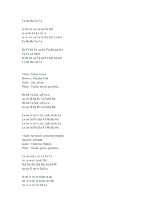 Canciones simples para tocar