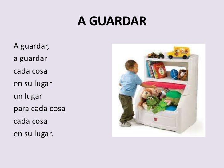Canción A Recoger A Ordenar Cada Cosa En Su Lugar