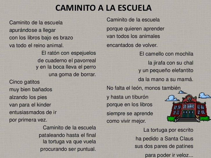 Canciones y recitaciones de hábitos