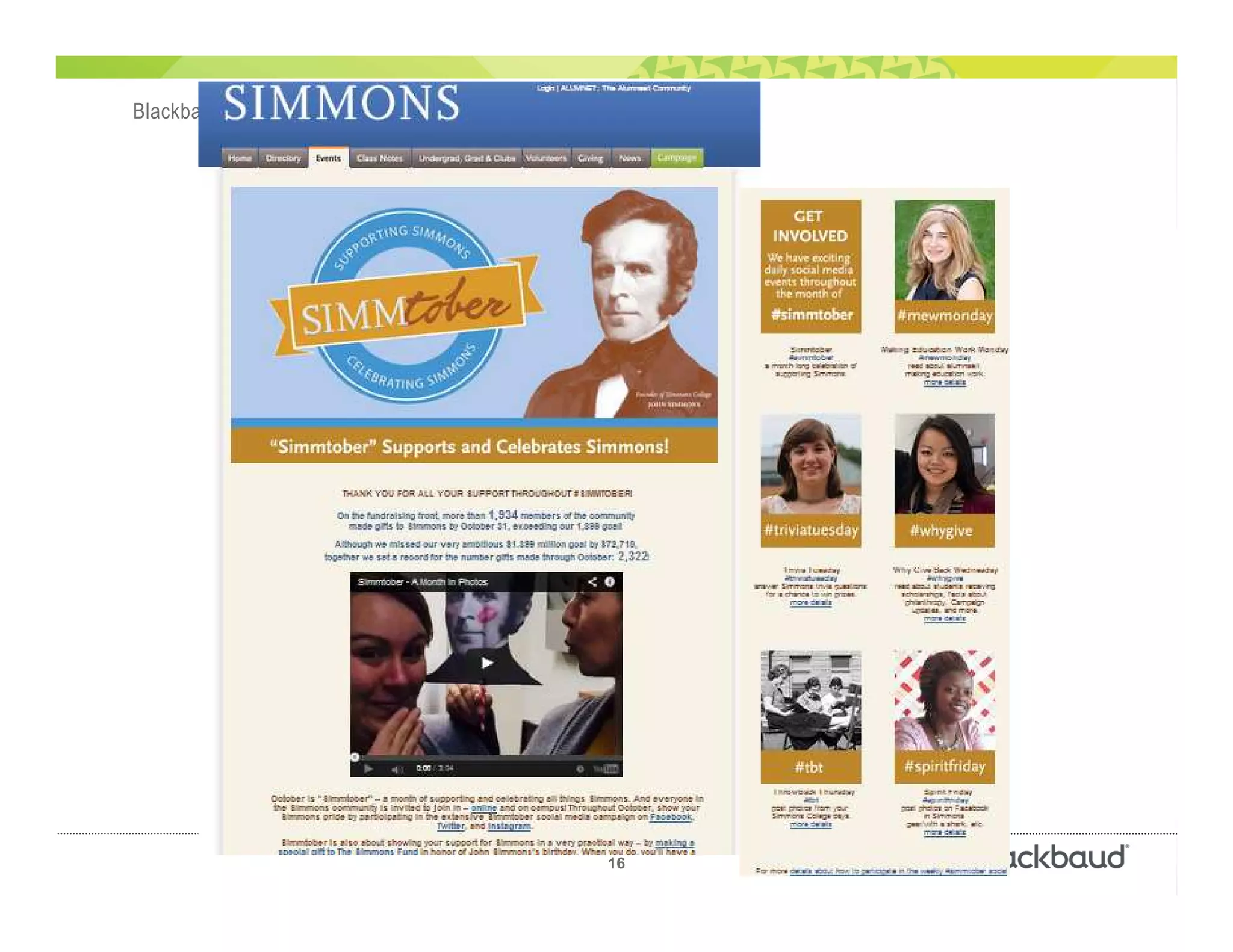 )
16
Blackbaud Enterprise Customer Summit
 