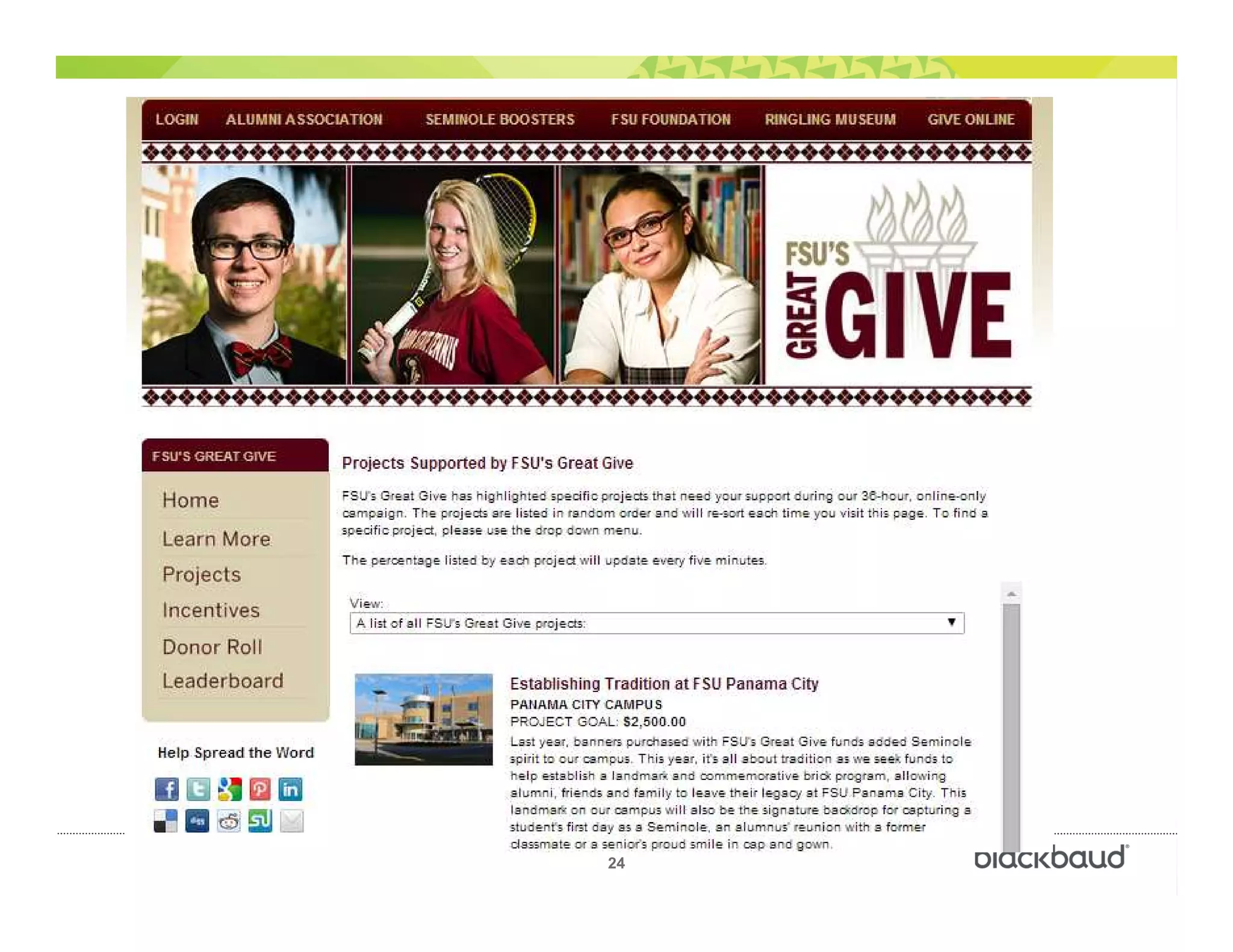 j
24
Blackbaud Enterprise Customer Summit
 