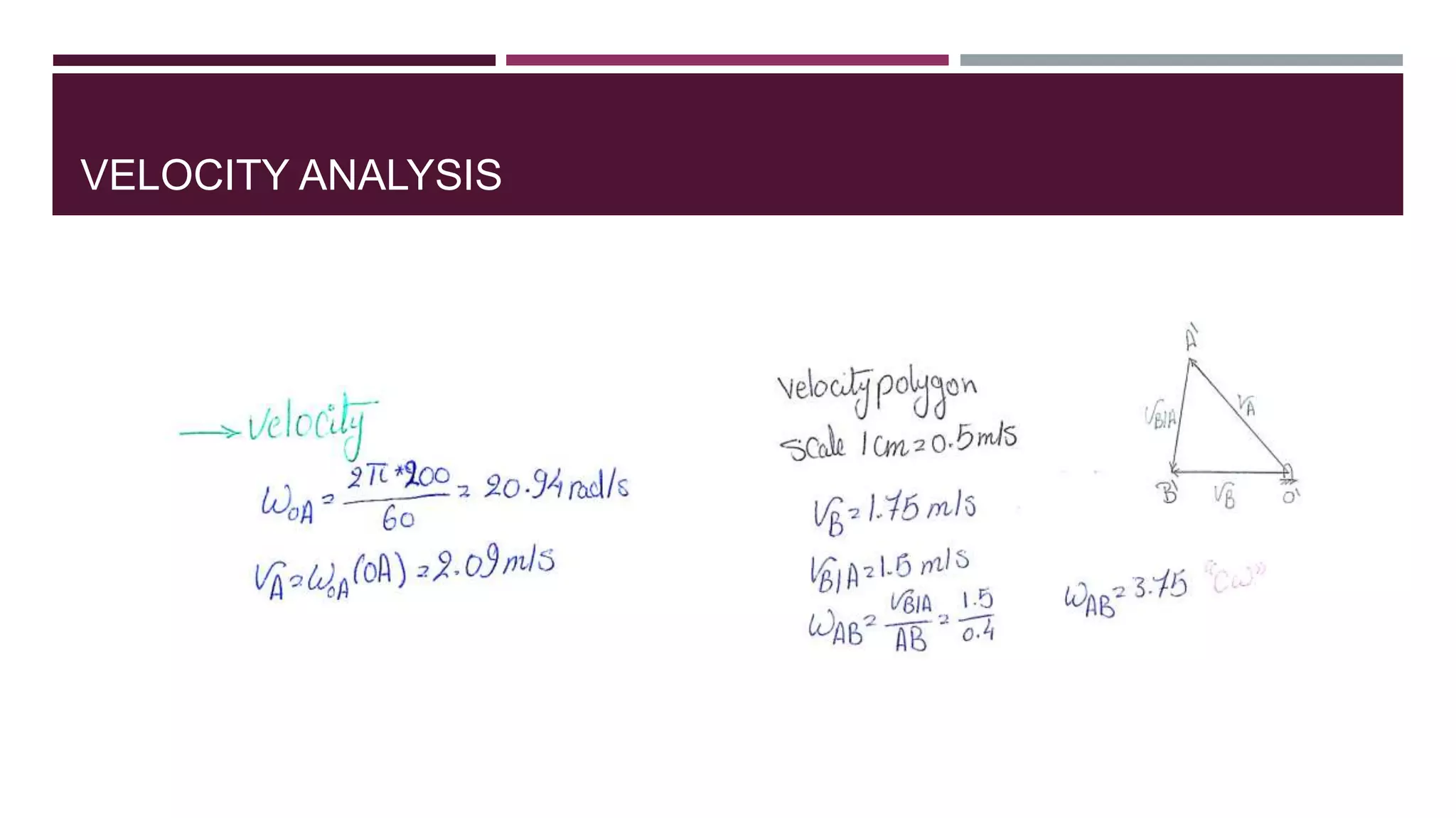 VELOCITY ANALYSIS
 