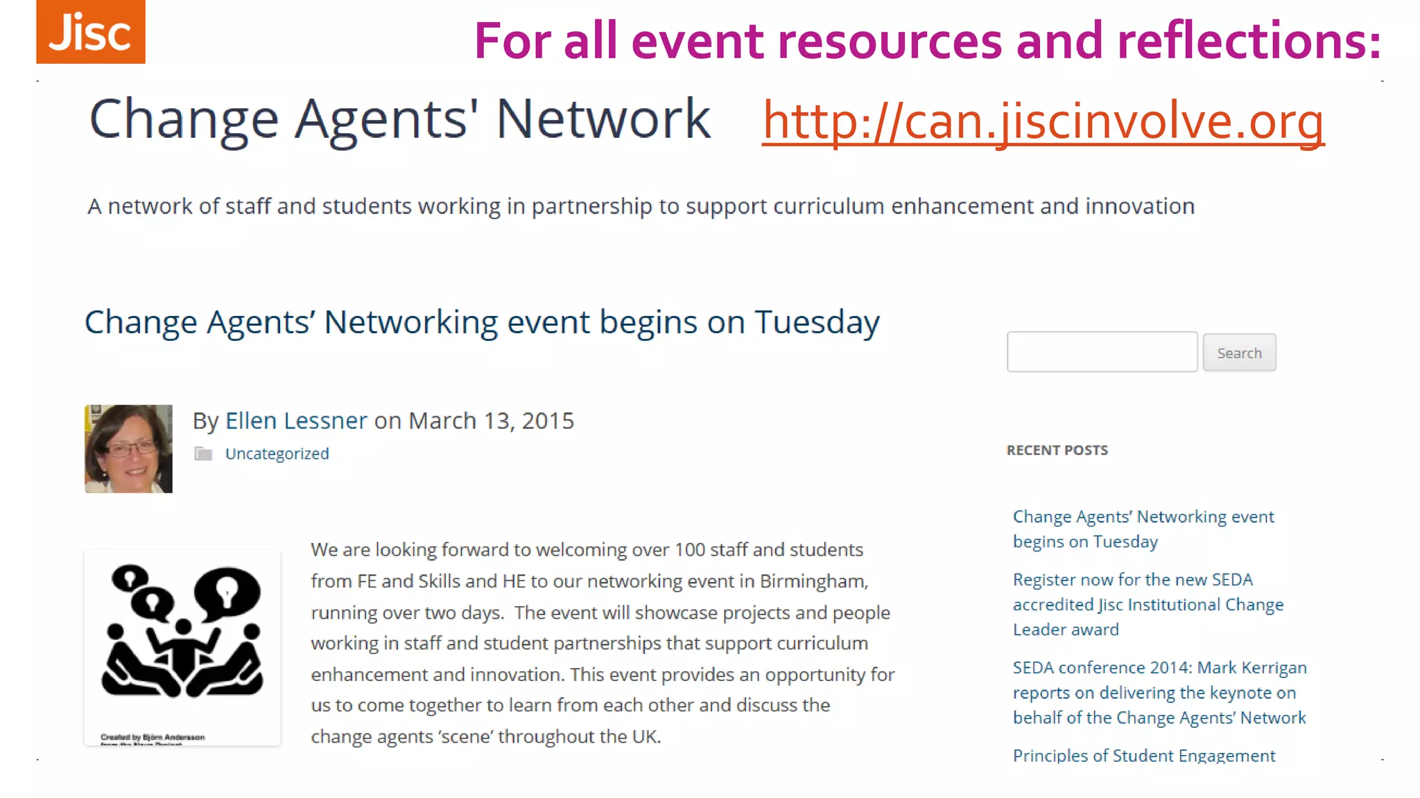 For all event resources and reflections:
http://can.jiscinvolve.org
 